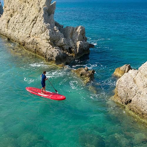 Miniatura 8 de Aquamarina Unisex Adult - All-Around Isup, 3.66m15cm, Monster All Around iSUP 3 66m 15cm with Paddle and Safety Leash, Rot, 366 x 84 15 cm EU