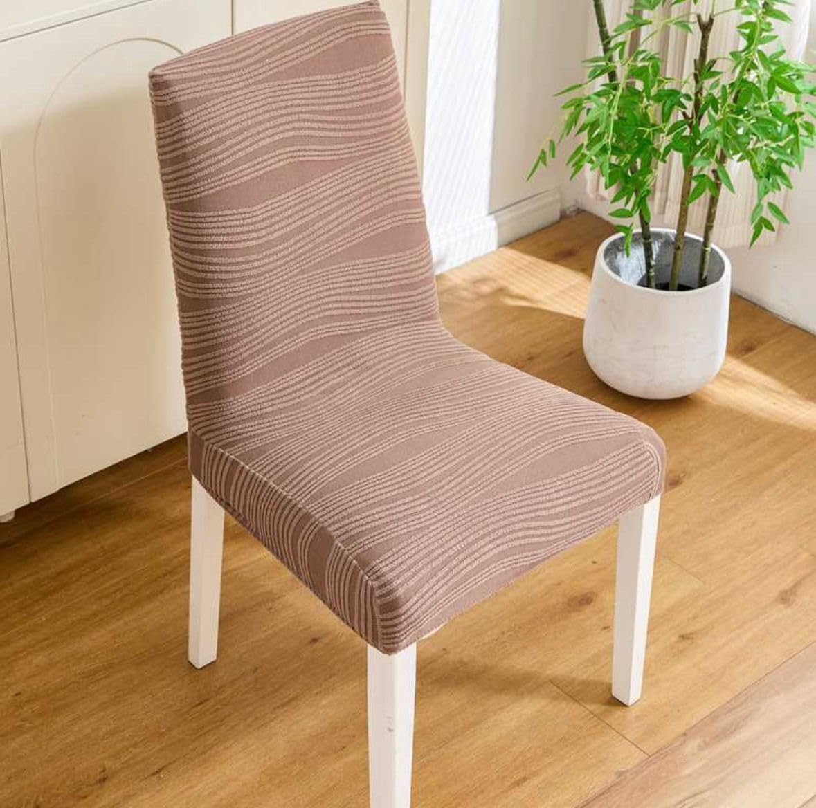 Orange Jacquard Chair Covers - Stretch & Protect! -29