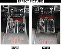 Vista 2 de Voodonala Cubierta de panel de consola de engranajes estilo madera negra para Ford F150 2015-2020 (madera negra, 1 unidad, ABS)