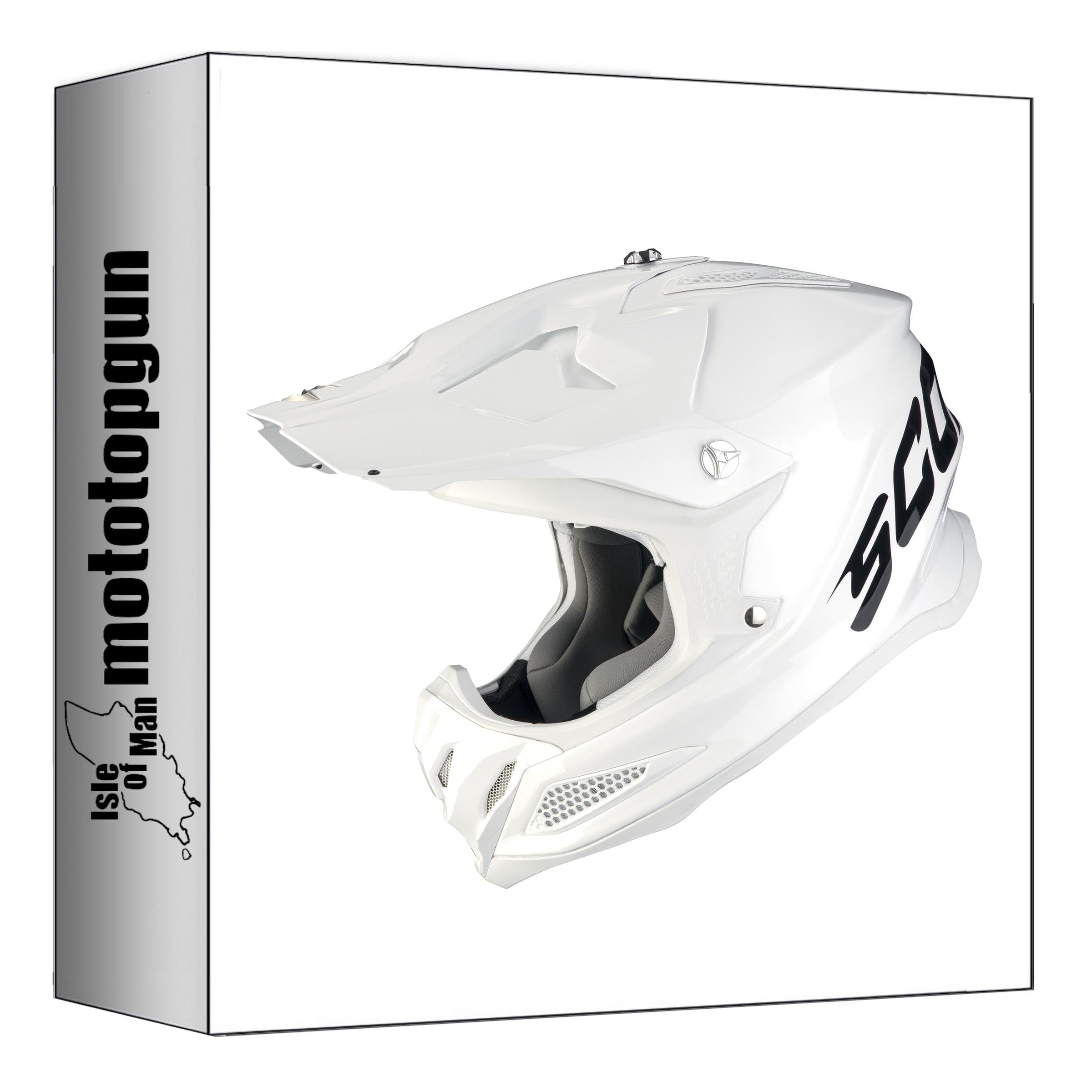 Casque Off-Road Scorpion VX-22 Air Finition Solid Blanc Haute Sécurité