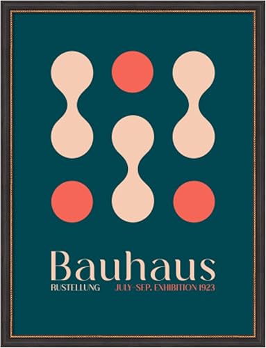 Miniatura 15 de Amanti Art Framed Wall Art Print 21x17 Bauhaus Blue Clubs by Emel Tunaboylu, Abstract Wall Art, Mid Century Modern Decor, Small Poster Painting