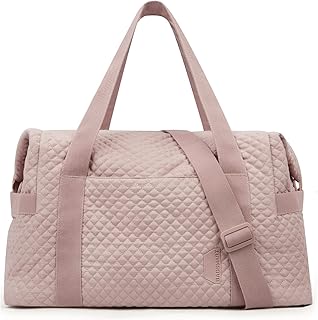 BAGSMART Large Gym Bag with Yoga Mat Buckle, Weekender Overnight Bag for Women, Travel Duffle Bag for Travel Essentials, Carry On Tote Bag Hospital Bag for Labor and Delivery