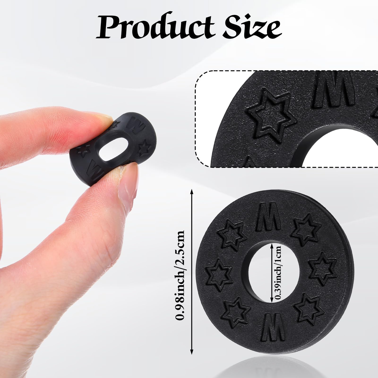12 Pcs Guitar Strap Locks, Silicone Guitar Strap Holder, Rubber Secure Blocks Protector, Black