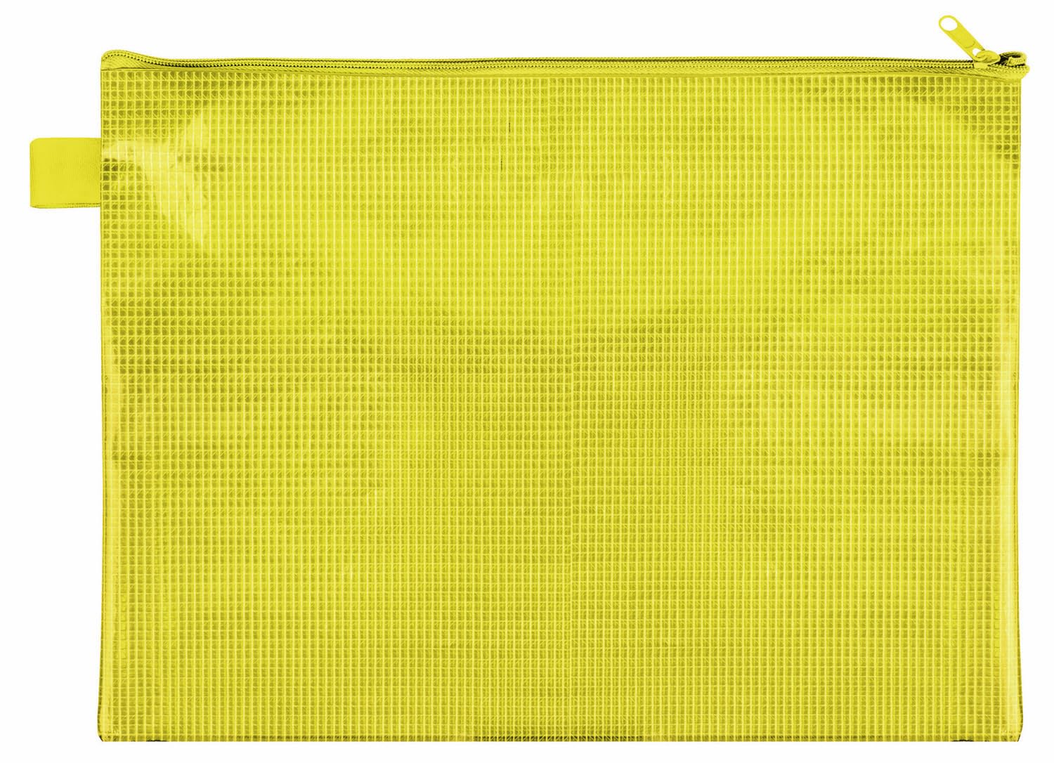 VELOFLEX 2704010 - A4 Zipper Pocket, Yellow, Made of Fabric Reinforced EVA Material, 1 Document Compartment
