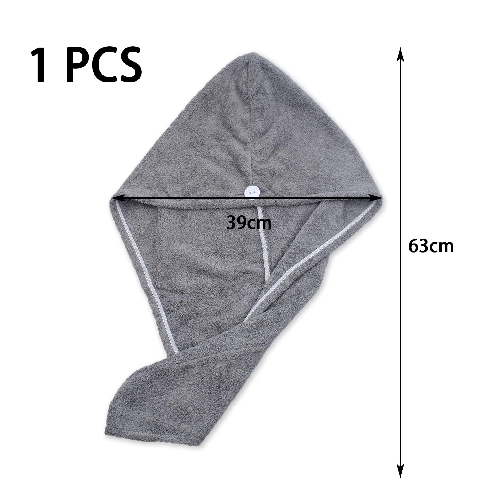 ELEXACARE Serviette Microfibre Cheveux - (Lot De 2, Blanc) Serviette