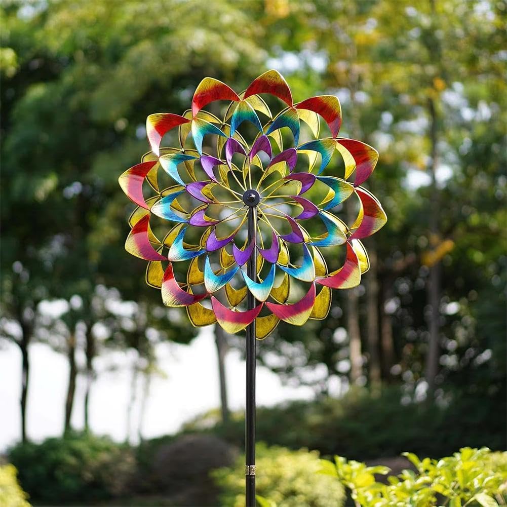 Windspiel Für Garten & Terrasse – 157,5 Cm Hoch, Metall, 360° Drehbar, Mit Doppelkugellager