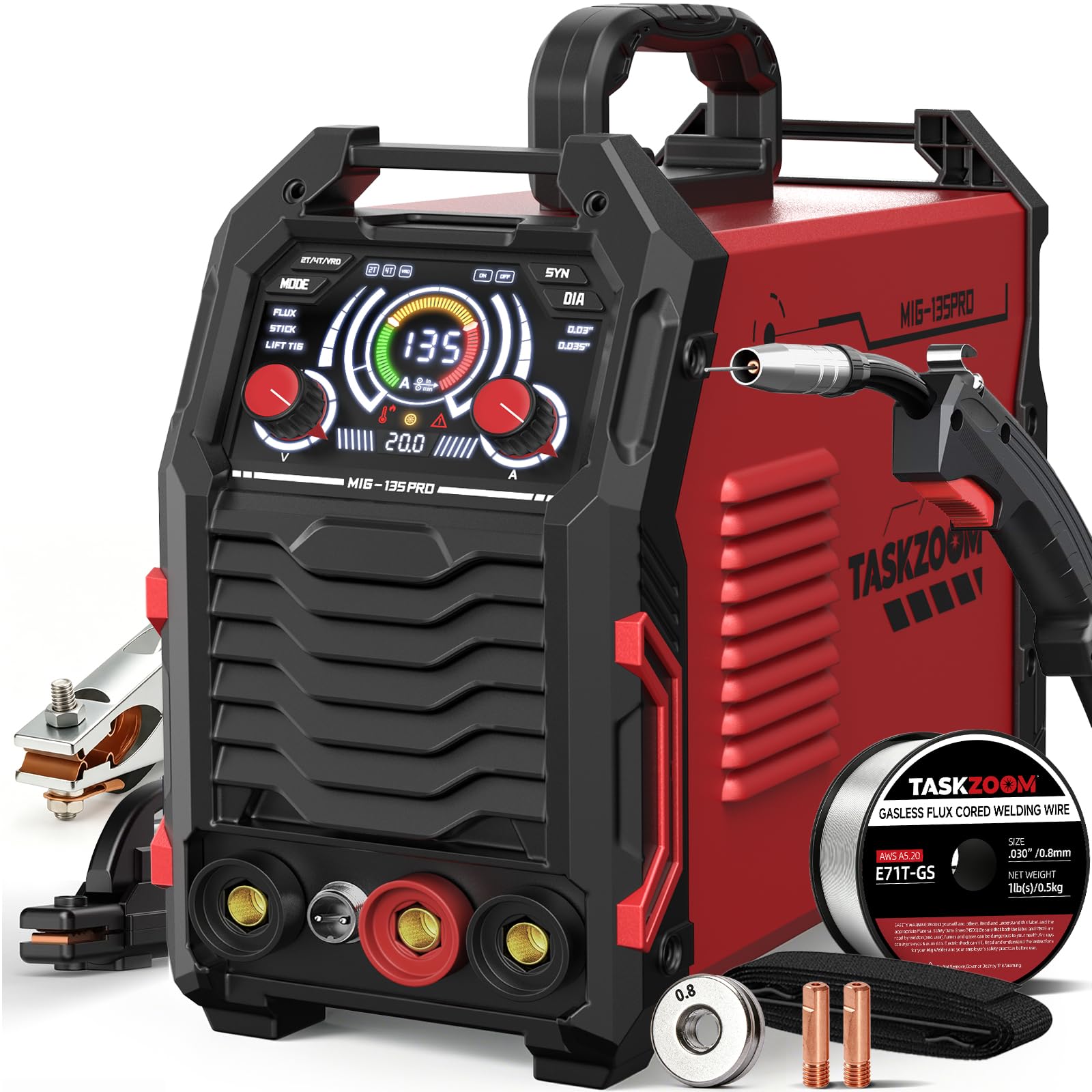 135A MIG Welder with Large LED Display
