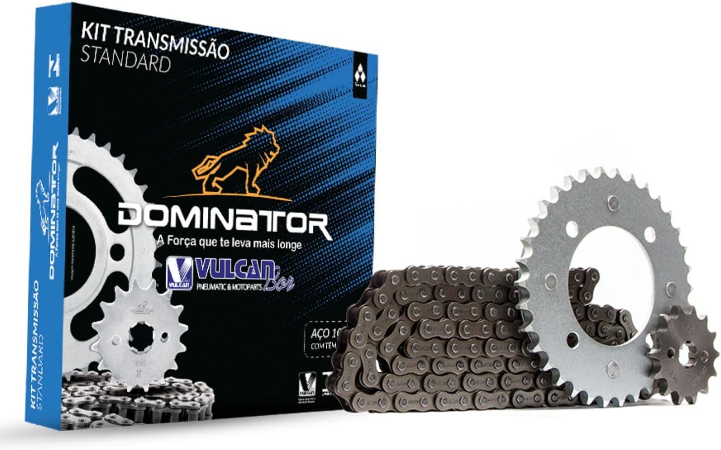 VULCAN.BOR, Kit Relação Transmissão Standard Compátivel com Pop 110i Aço 1045 Vulcanbor VULCAN.BOR, Kit Relação Transmissão Standard Compátivel com Pop 110i Aço 1045 Vulcanbor