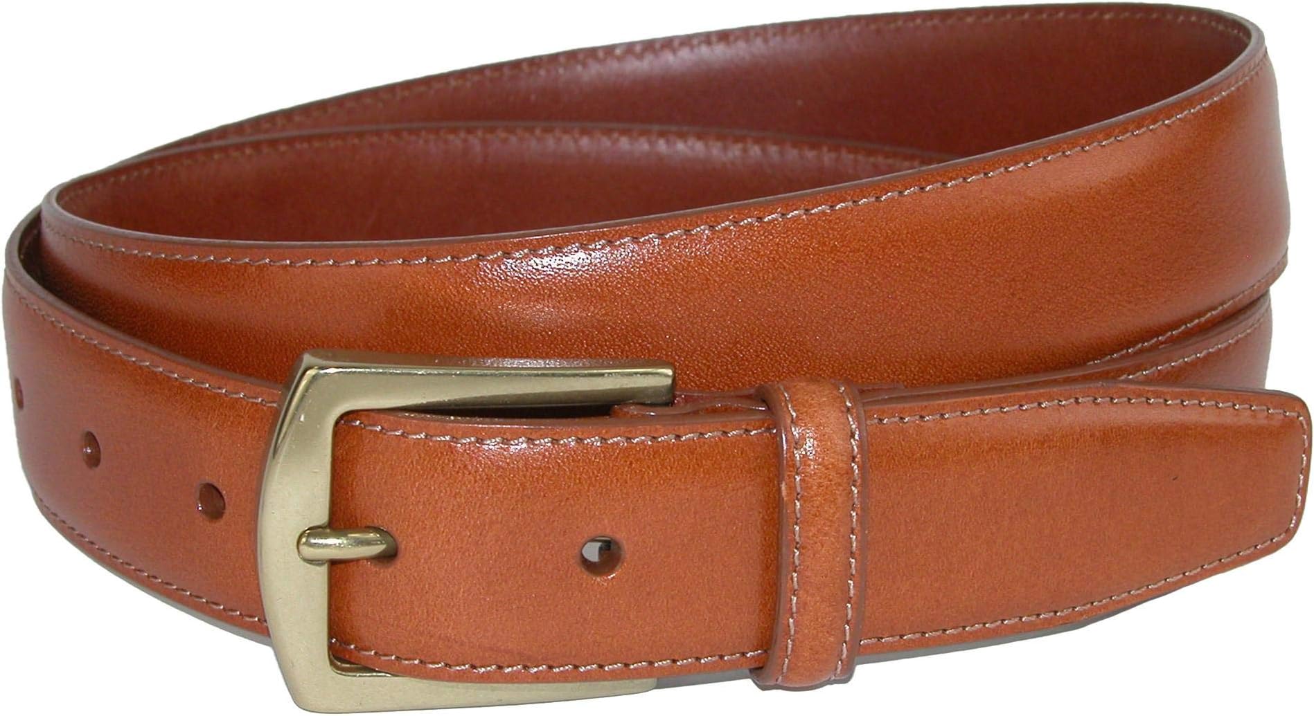 Dress Belt for Men, Calfskin Leather Accessories - (Ciga Smooth)