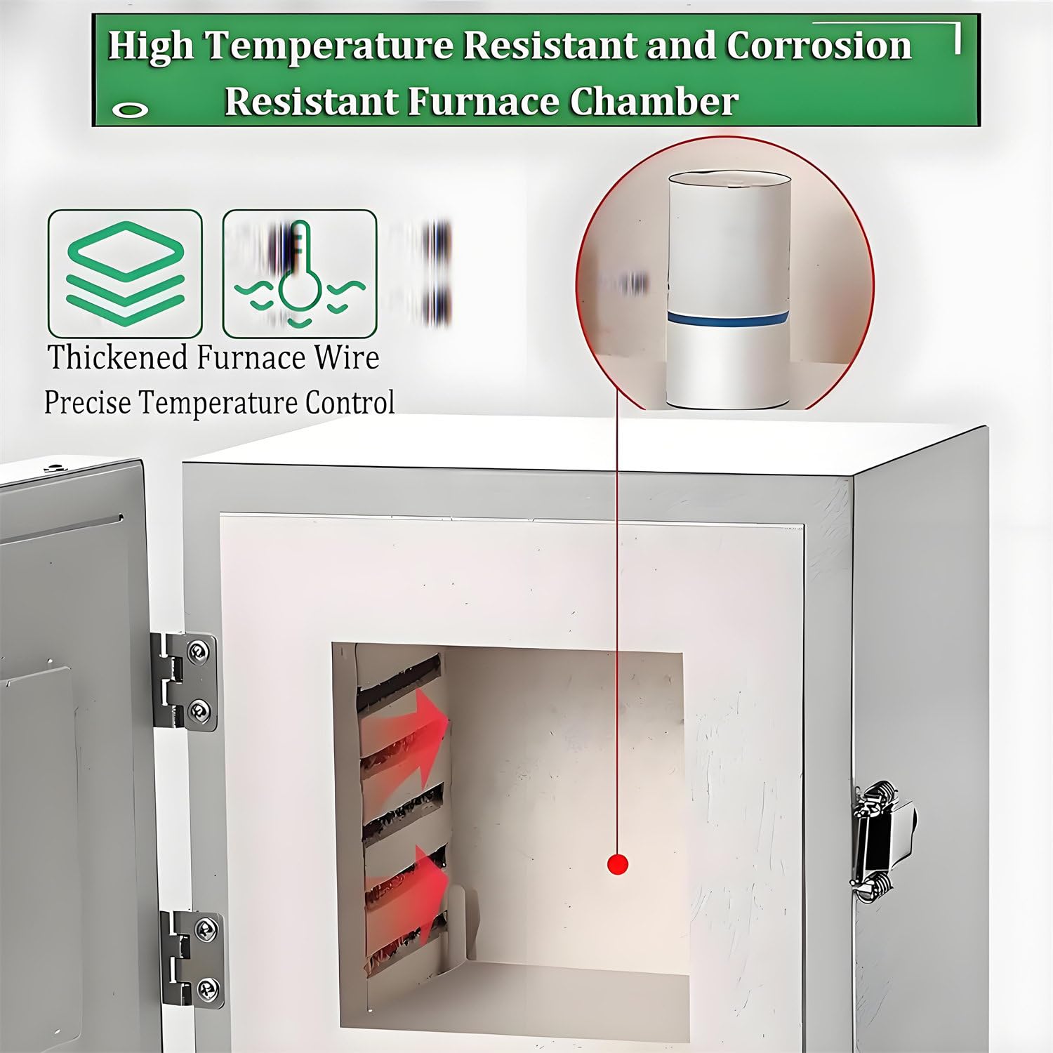 Horno De Mufla Eléctrico Laboratorio, Horno Fibra Cerámica Cerrado, 1150 ℃, 2000 W Horno Quemado Eléctrico para Joyería, Pantalla Inteligente Temperatura Y Calentamiento Uniforme