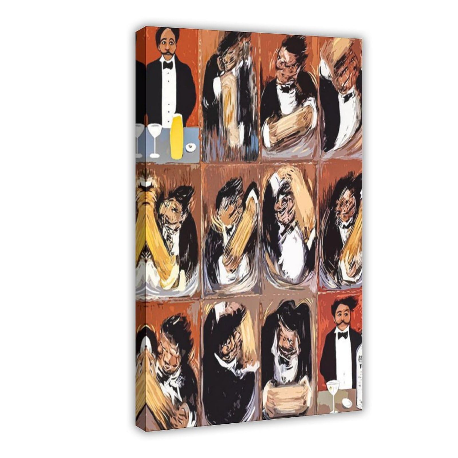 Utgn Uy Buffet The Making Of The Perfect Martini Canvas Poster Bedroom Decor Landscape Decor Gift 08X12inch(20X30cm)