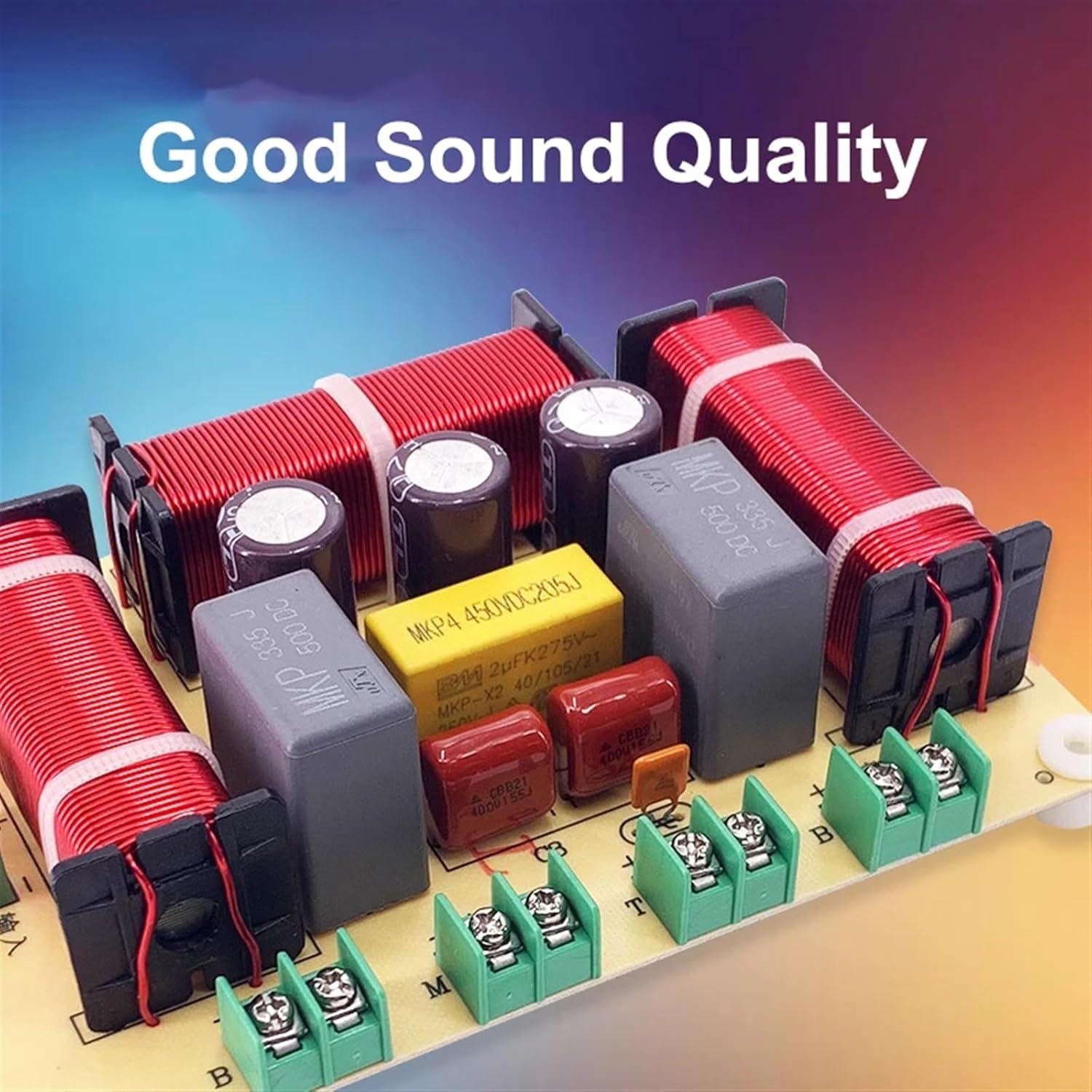 2PCS 4 Way 200W Speaker Treble Alto Bass Frequency Divider Home Theater HiFi Stereo 4Unit Circuit Stereo Audio Crossover Filters