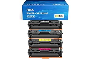 206A Toner Cartridges 4 Pack Compatible with HP W2110A W2111A W2112A W2113A...