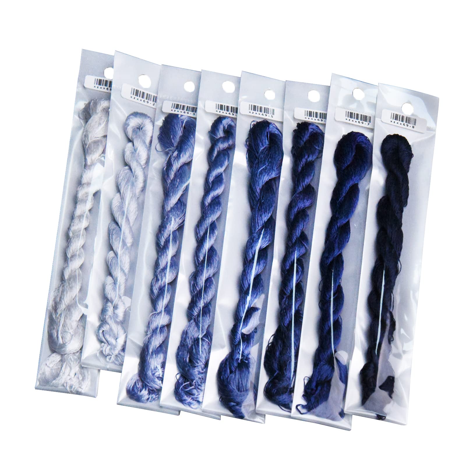 MINGGUXIUYI Natural 100% Silk Thread, 880 Metres, 8 Colors (69), Handmade Embroidery Thread - Image 4