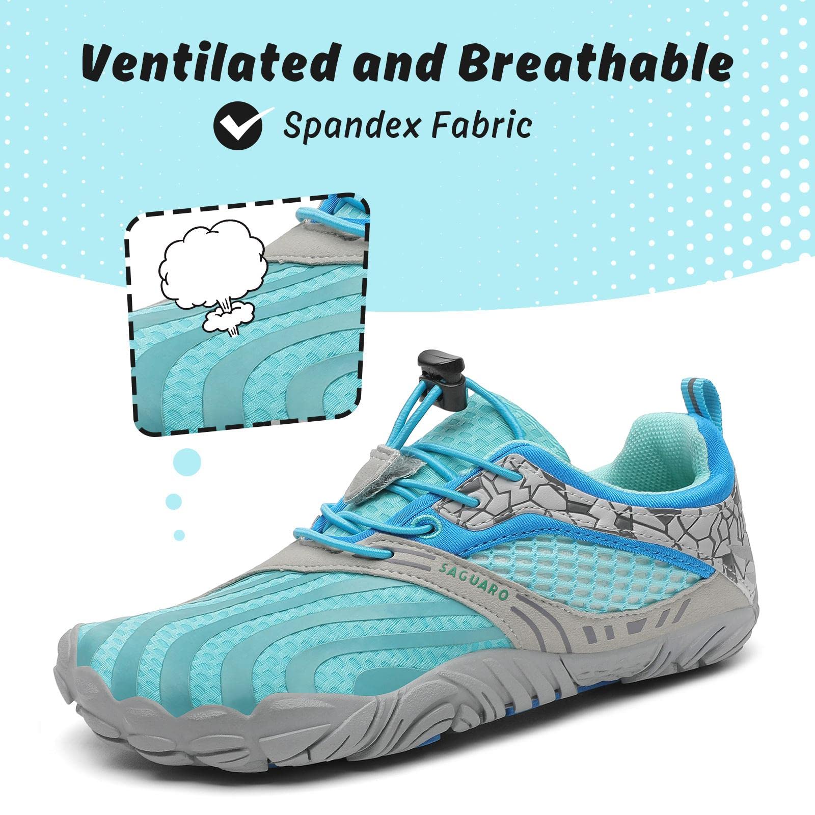 SAGUARO Niños Calzado Descalzos Zapatillas de Trail Niñas Transpirables Minimalistas Zapatillas de Deporte, 24-36 EU