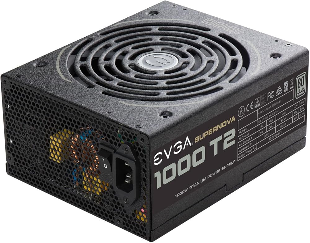 EVGA Supernova 1000 T2, 80+ Titanium Certified 1000W Fully Modular Power Supply with ECO Mode, thumbnail 4