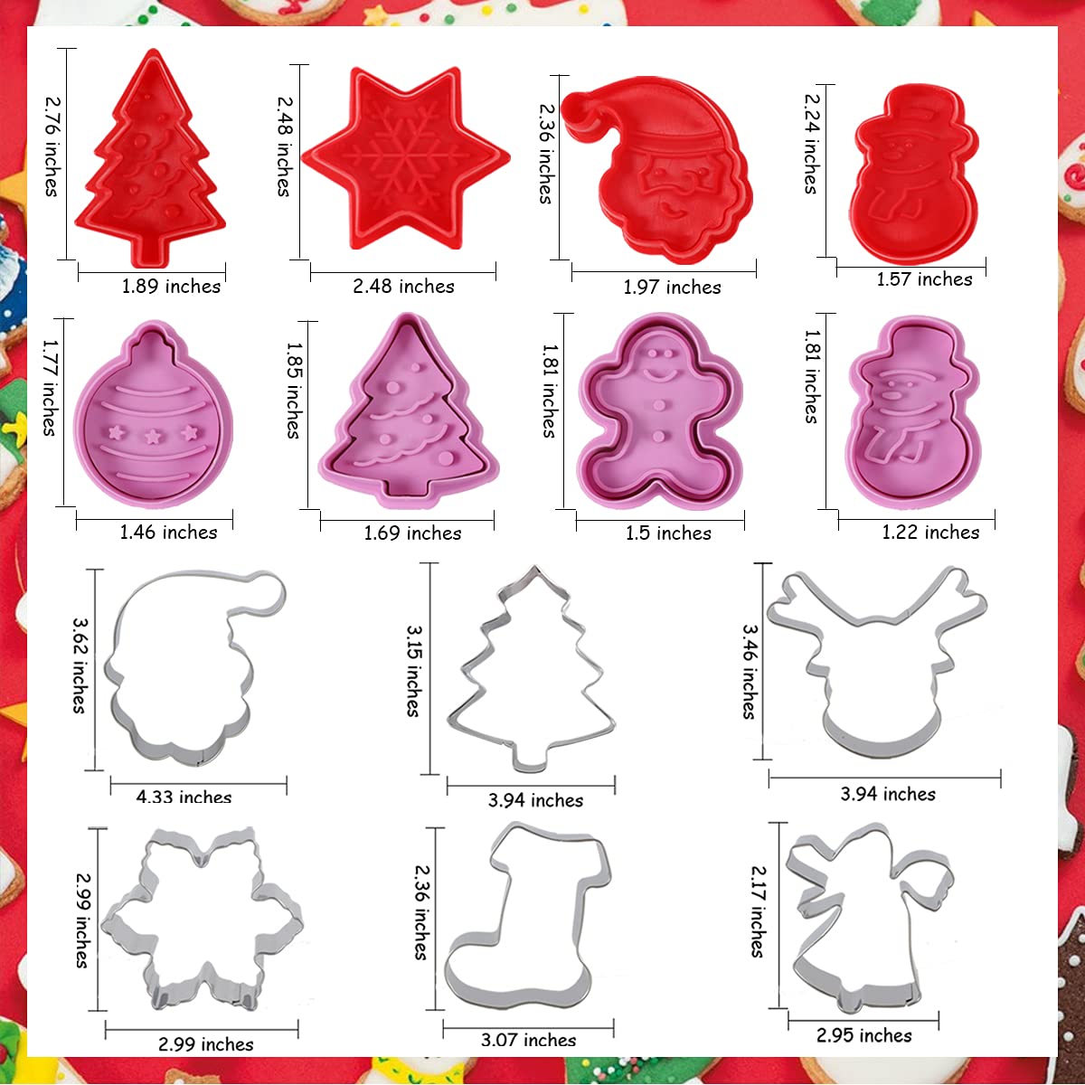 kerstkoekjes in de vorm van kerstbal, kerstboom, snoep, ster, huis, sneeuwvlok, cadeau en peperkoekmannetjes. 3545698 Vectorkunst bij Vecteezy