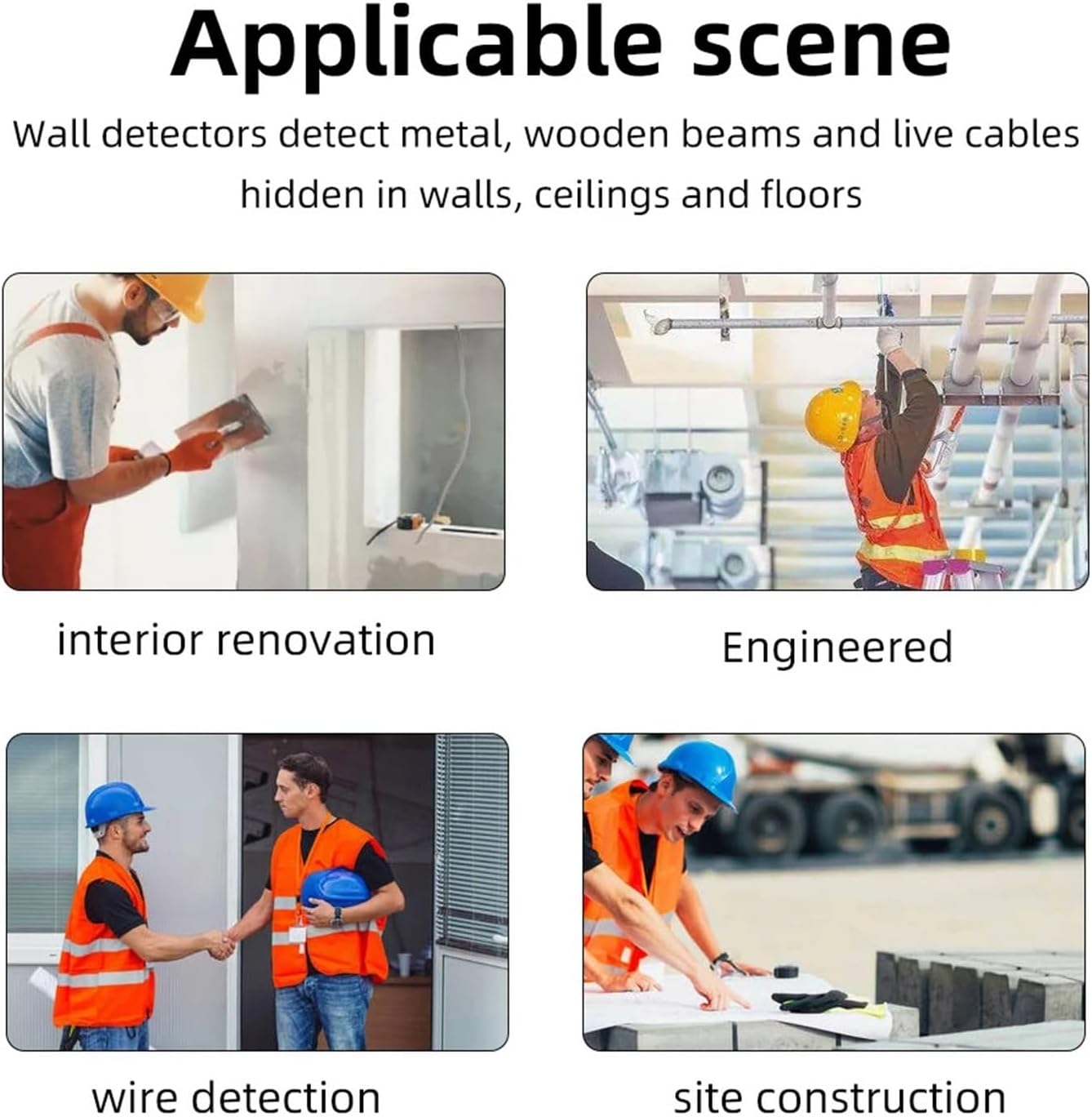 Stud Finder, Stud Finder Wall Scanner 4 in 1 Metal Detector Metal Wood Studs AC Voltage Live Wire Detect Wall Scanner Electric Box Finder Wall Detector