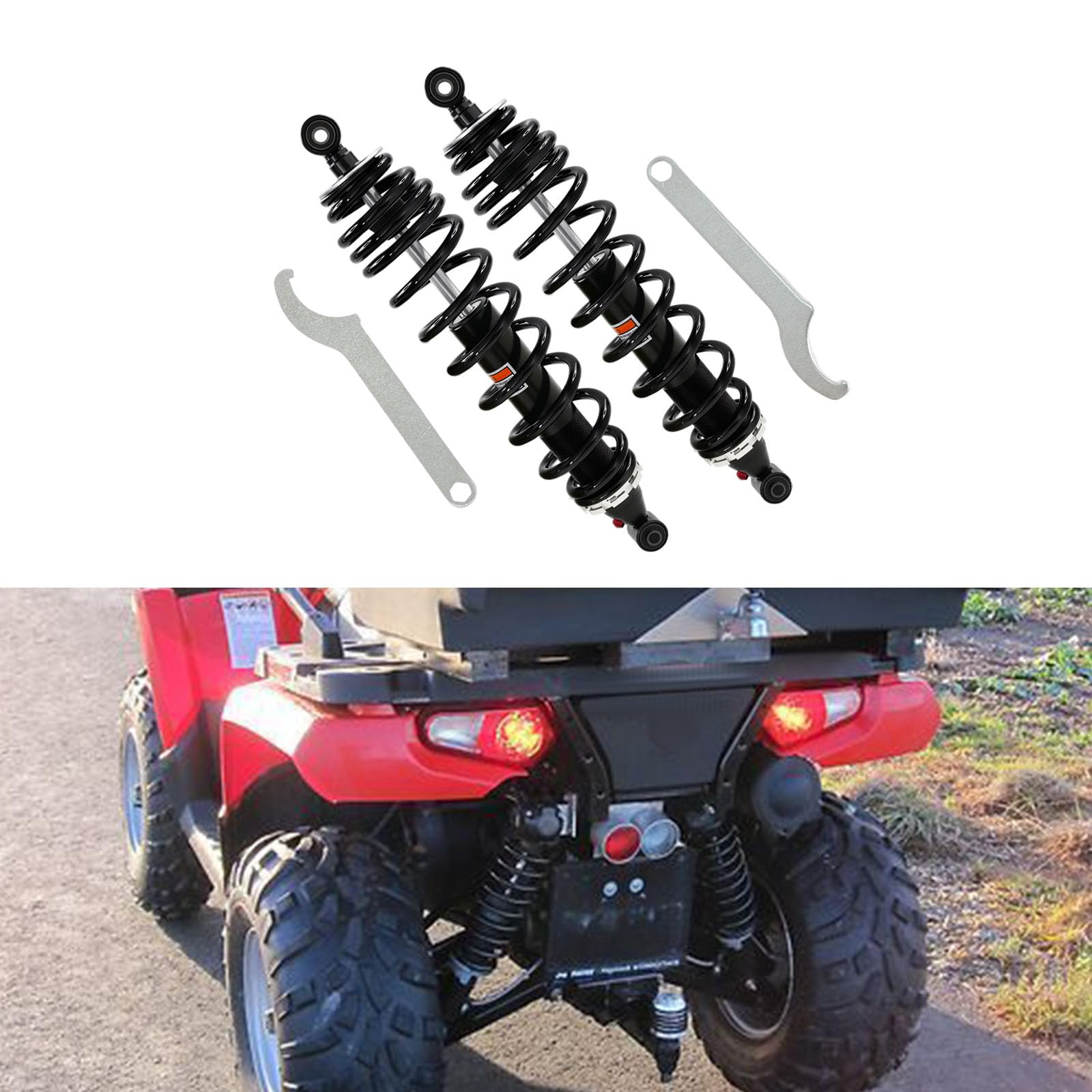 Amazon.com: Set of 2 Rear Shock Absorbers for Polaris Ranger 500