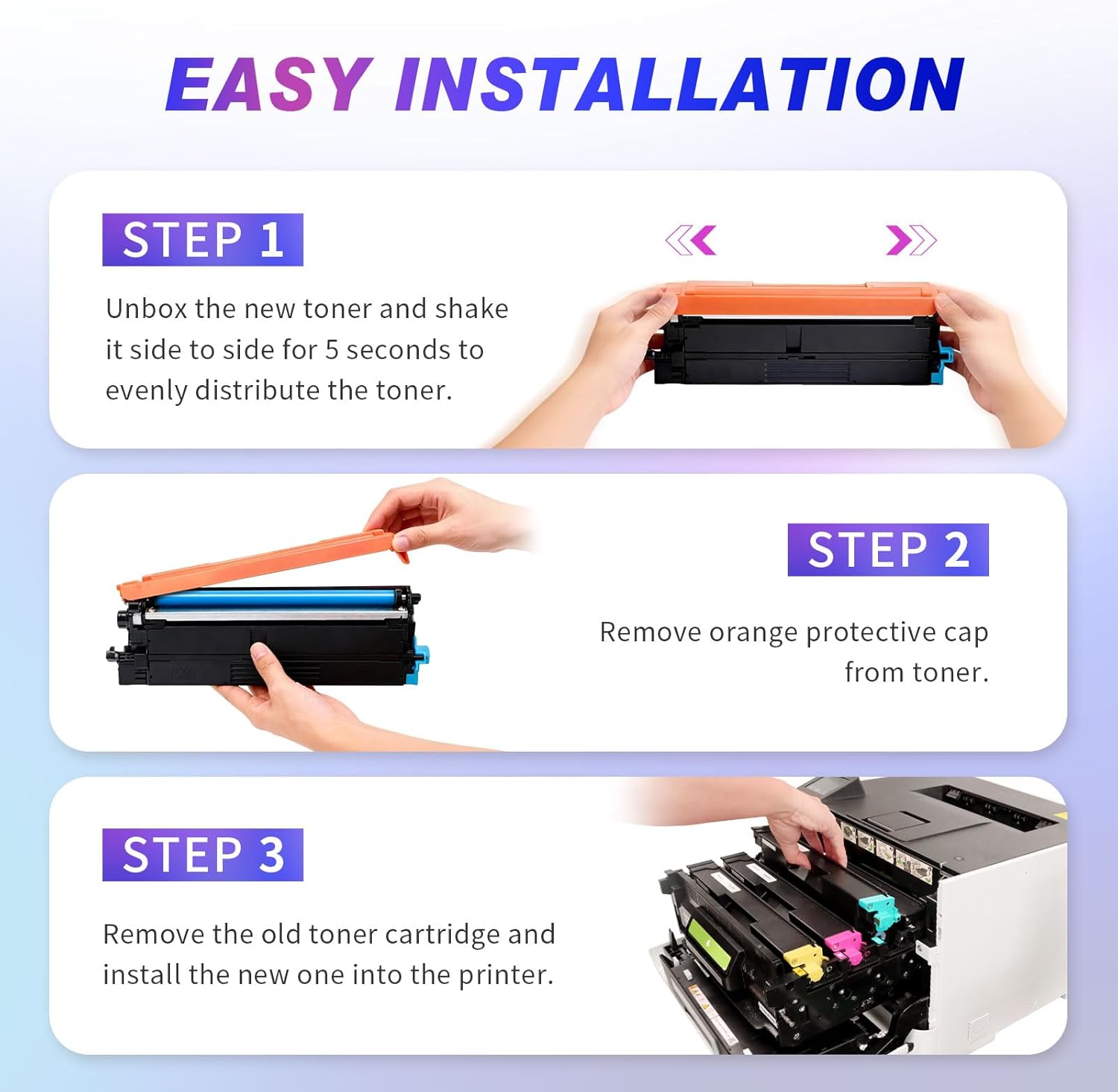 TN635XL TN635 TN-635 Toner Cartridges Compatible for Brother TN635 TN635XL Toner for HL-L8430CDW HL-L8430CDWT HL-L8570CDW MFC-L8730CDW MFC-L8970CDW MFC-EX575 Printer Ink ( 4 Pack)
