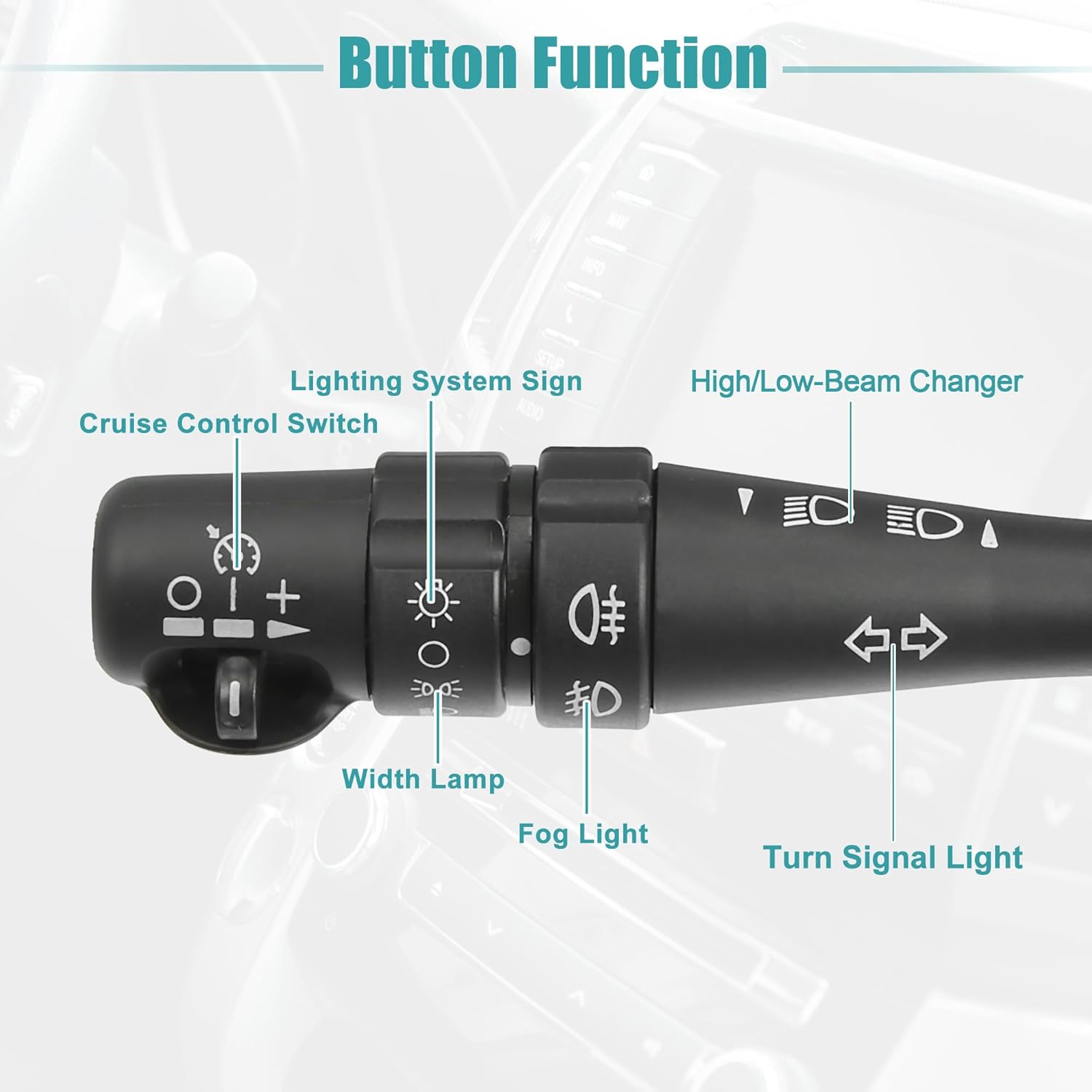 ACROPIX Turn Signal Switch Multifunction Combination Switch Fit for Cadillac CTS 2005-2007 No.25743473 Pack of 1