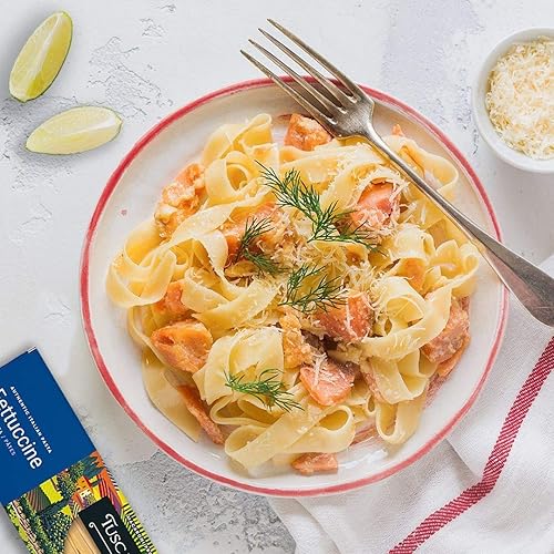 Miniatura 4 de Tuscanini Auténticos fideos italianos de pasta fettuccine de 16 onzas (paquete de 4) hechos con trigo duro de primera calidad