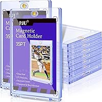 PJU 30ct 35pt Magnetic Card Holders for Trading Cards - UV Protection Waterproof Hard Plastic Cases for Baseball Sports MTG Cards