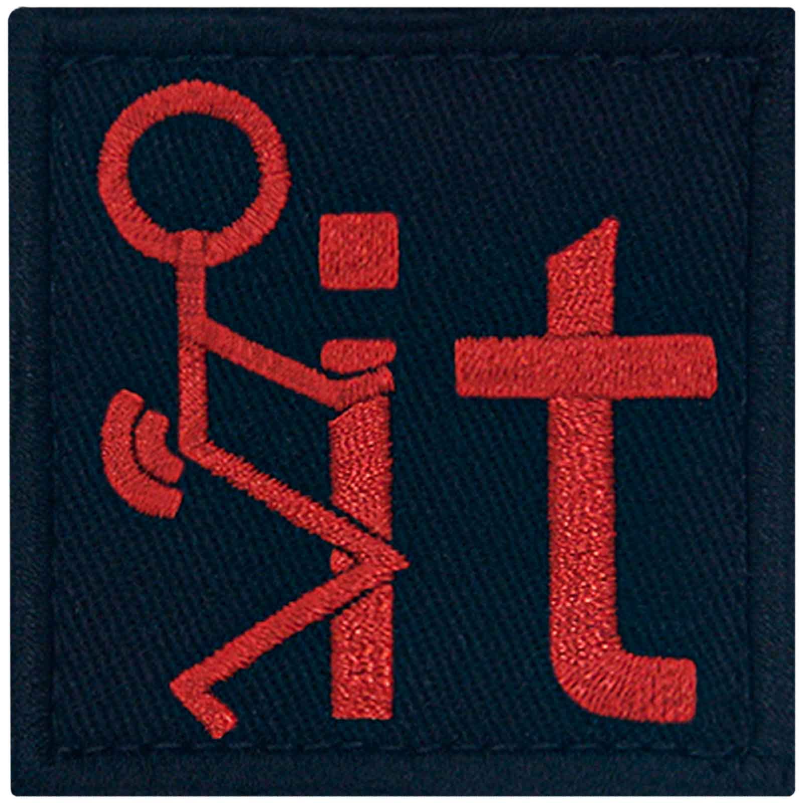 F*ck It Patch Embroidered Tactical Biker Applique Fastener Hook & Loop Emblem, Red & Black