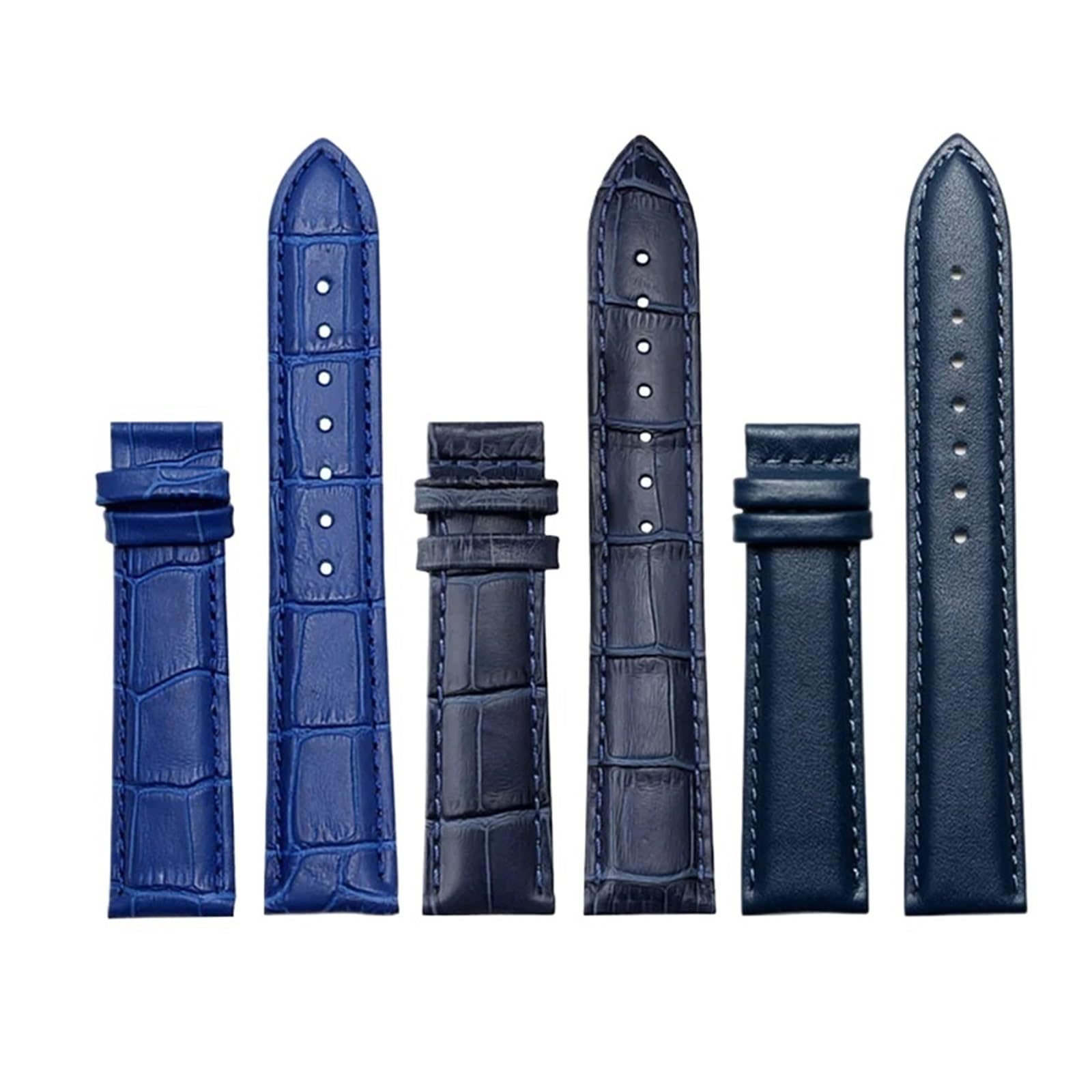 Générique NASUNJIA Bracelet En Cuir Véritable Couleur Bleue De Montre 14 16 18 20mm 21m 22mm 23mm Bande