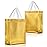 Nush Nush Gold Gift Bags Medium Size - Set of 12 Reusable Gold Gift Bags With Handles - Perfect Party Favor Bag for Christmas Holidays, Wedding, Bachelorette Party Favors and Goodies - 8W x 4D x 10H