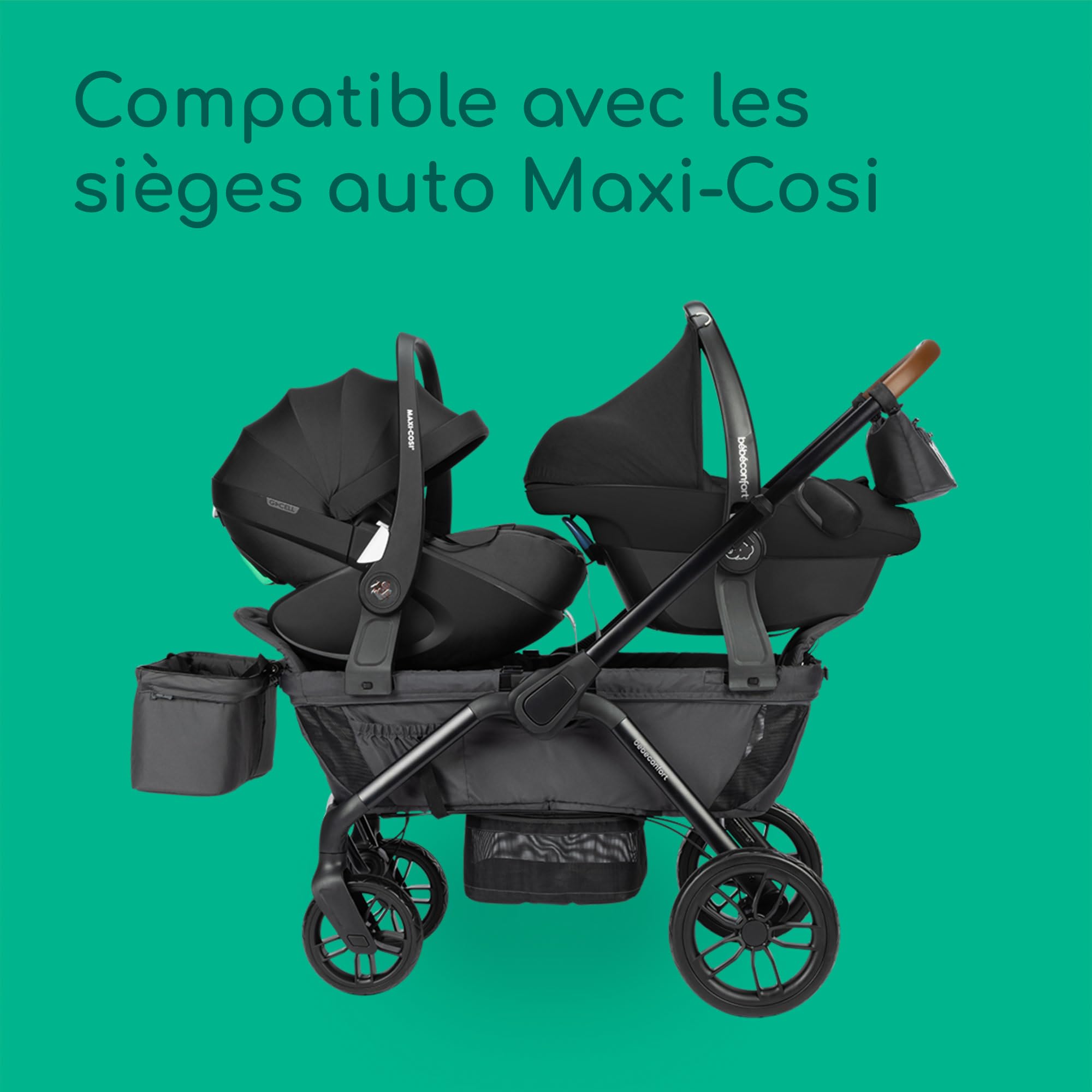 Bebeconfort Helios Poussette Double 0-4 ans 0-22 kg 2 Sièges Face-à-face Tout-terrain Pliage Compact