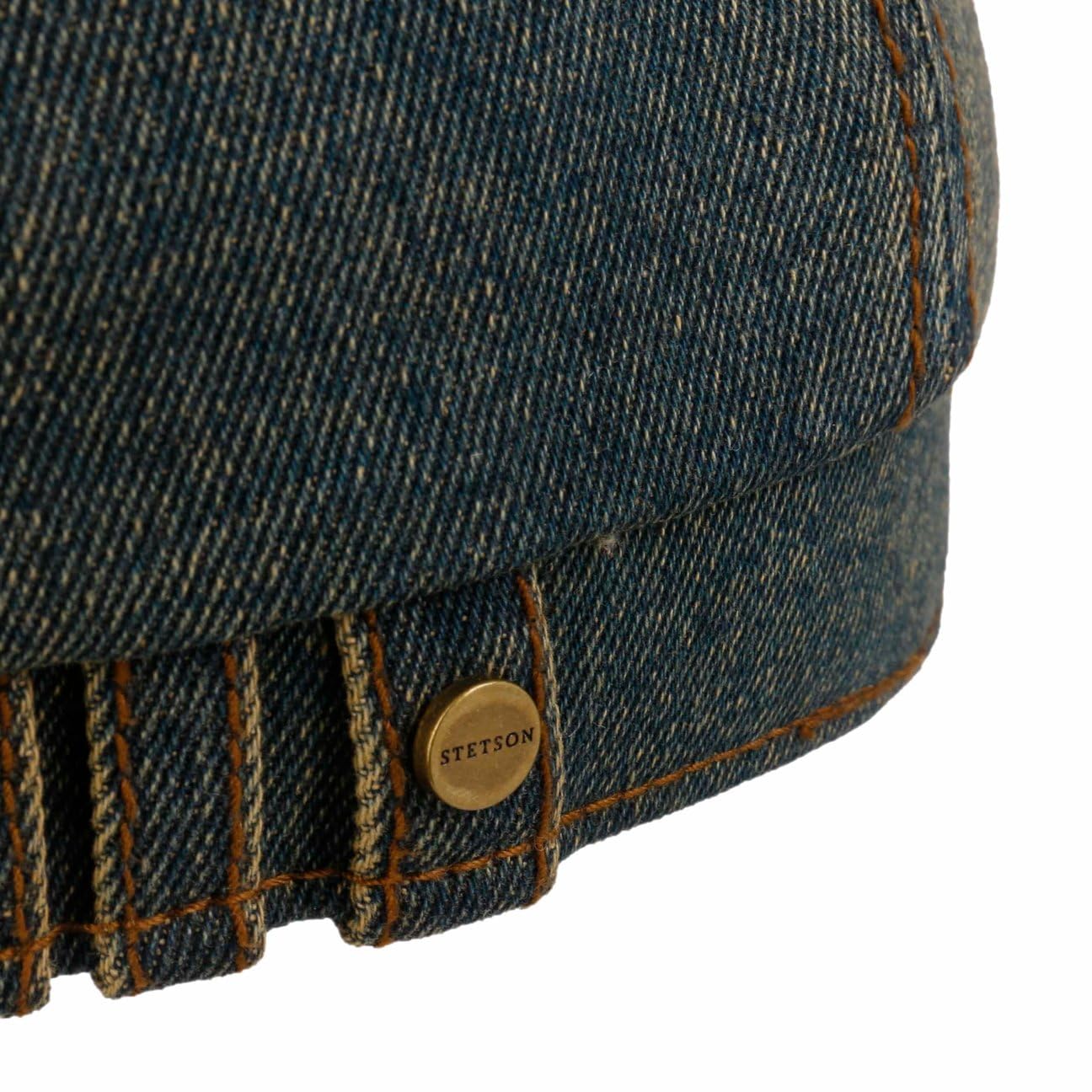 Stetson Hatteras Gorra Newsboy Estilo Denim Lavado Hombre Otono Invierno