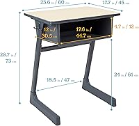 Vista 3 de ECR4Kids Recepción abierta cueva con caja de libros de plástico, muebles de aula, arce/negro