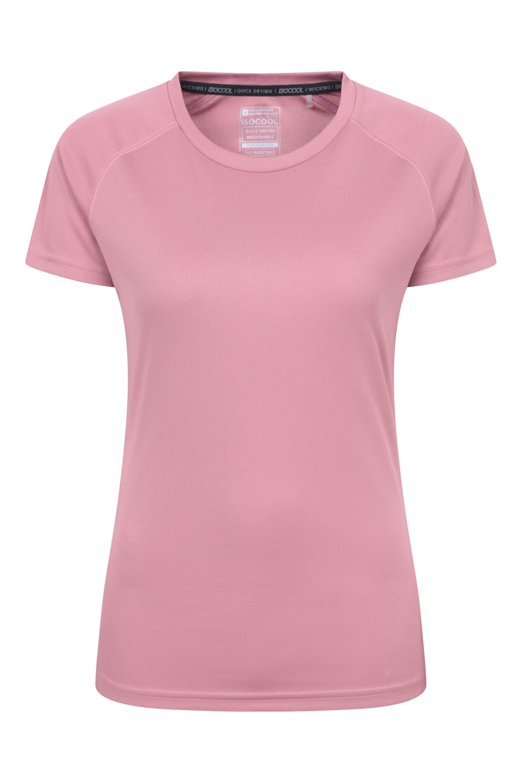 Mountain Warehouse Women's Endurance Lightweight Breathable Top in Pale Pink | Size: 18
