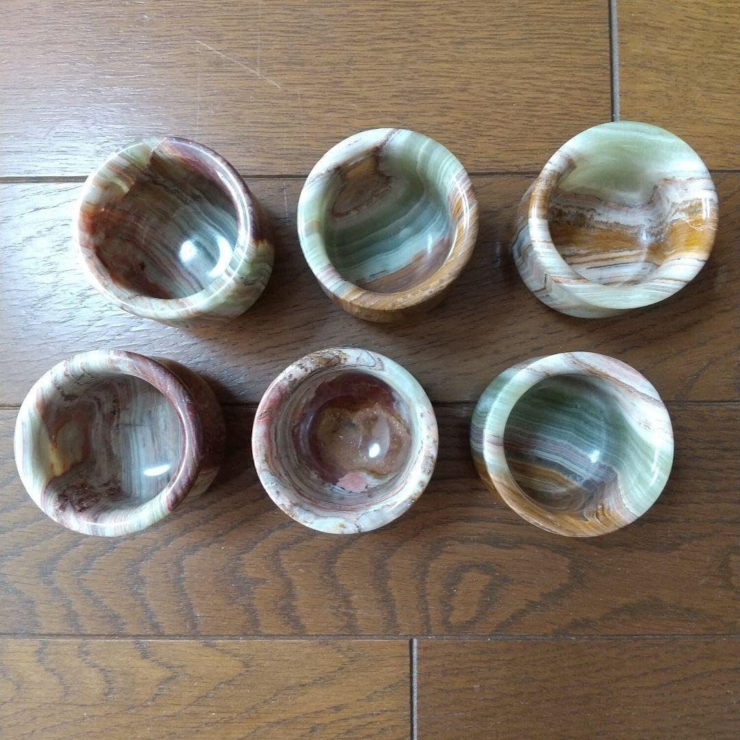 おちょこ 大理石 大理石ぐい呑み6点セット 新品】大理石 ぐい呑み
