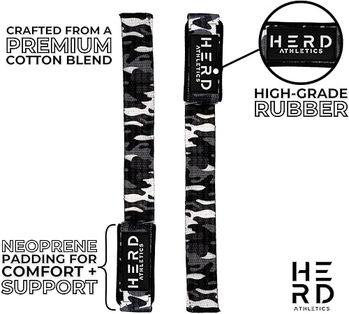 Miniatura 3 de Lifting Wrist Straps  23" Length x 1.5" Width  Padded Neoprene Cotton Straps for Weightlifting, Powerlifting, Functional Training, Strength Training