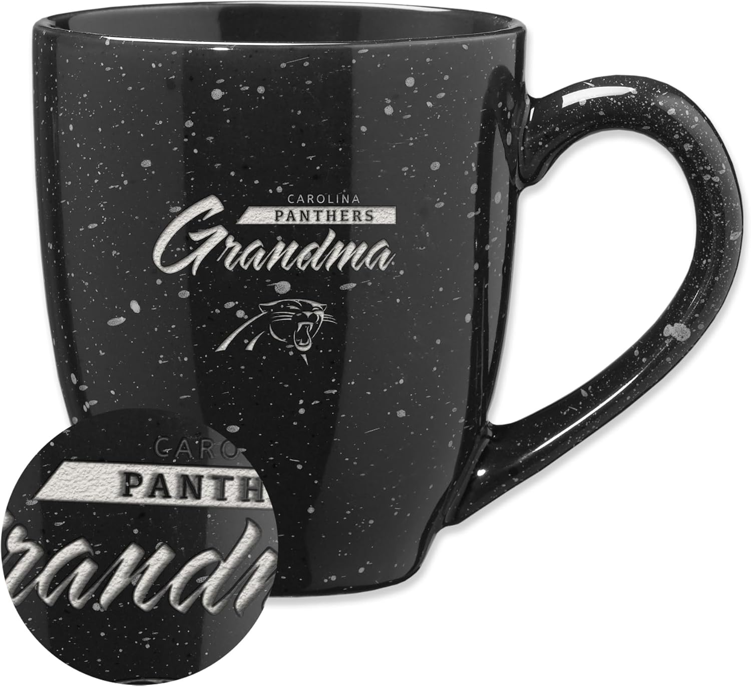Rico Industries NFL unisex-adult NFL Football Grandma16 oz Team Color Laser Engraved Speckled Ceramic Coffee Mug
