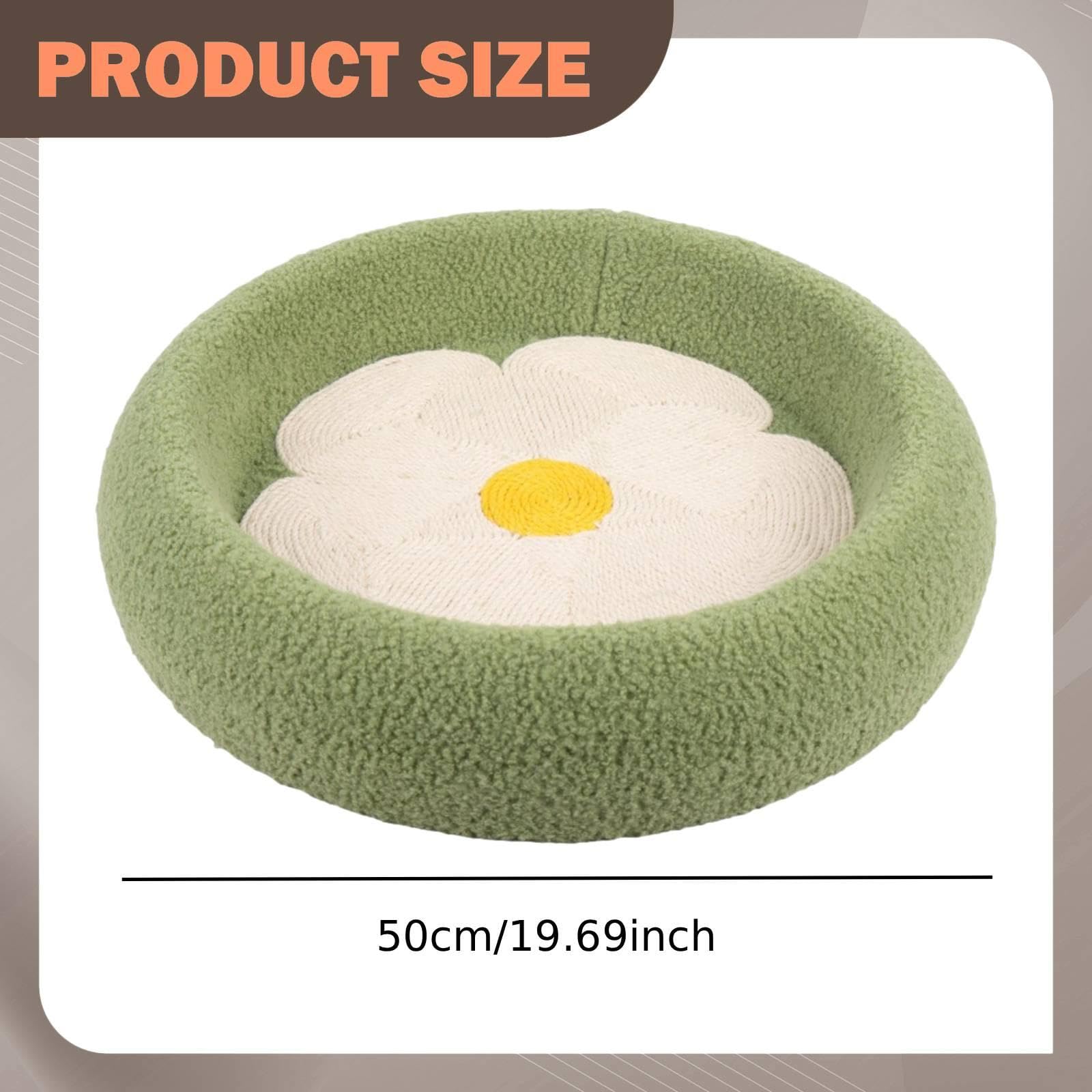 Kratzbrett, Kratzschale, Krallenschleifbrett, rundes Katzenspielzeug, Nest, Möbelschutz, 50 cm Durchmesser