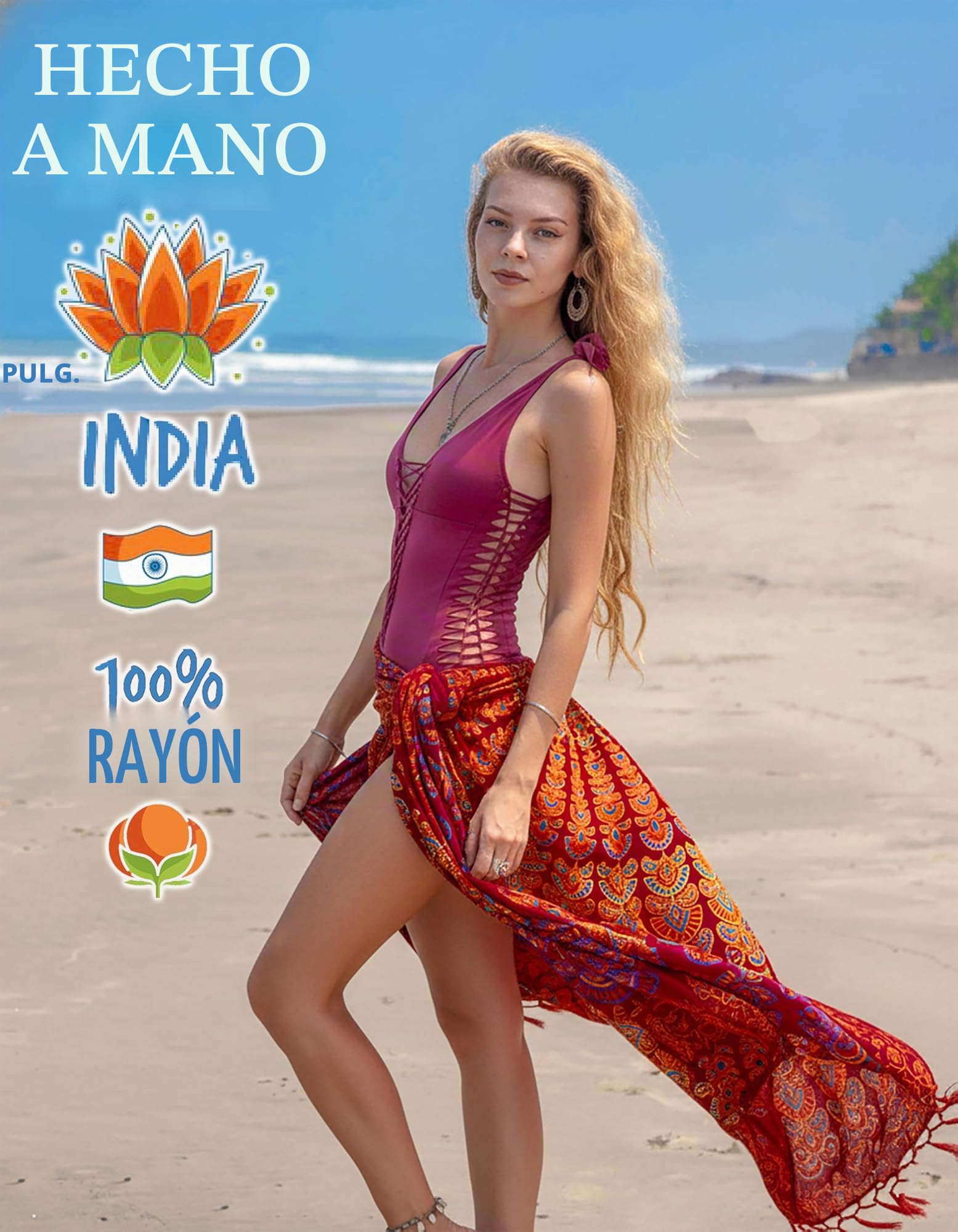Mandala Life ART Pareo de Playa Para Mujer Boho Bikini Cover Up Cubierta Envolvente Falda Sarong Chal Vestido Piscina Vacaciones De BañadorTraje De Baño Tapiz Bohemio Colgar en la Pared 180x115cm