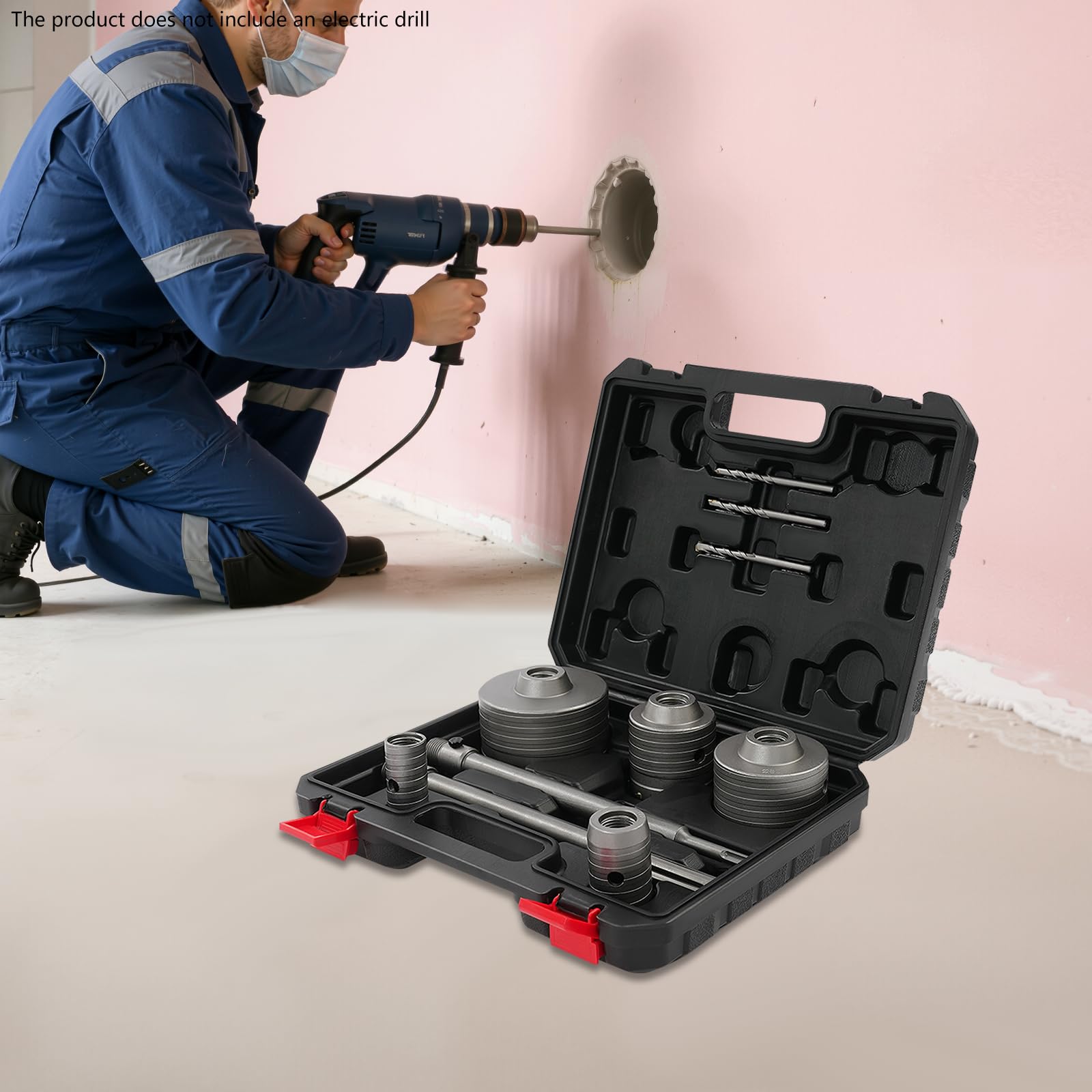 Set 30 40 68 80 100 mm calcestruzzo muratura trapano a secco SDS Plus Max attacco 300 mm acciaio al tungsteno sega a tazza lattina