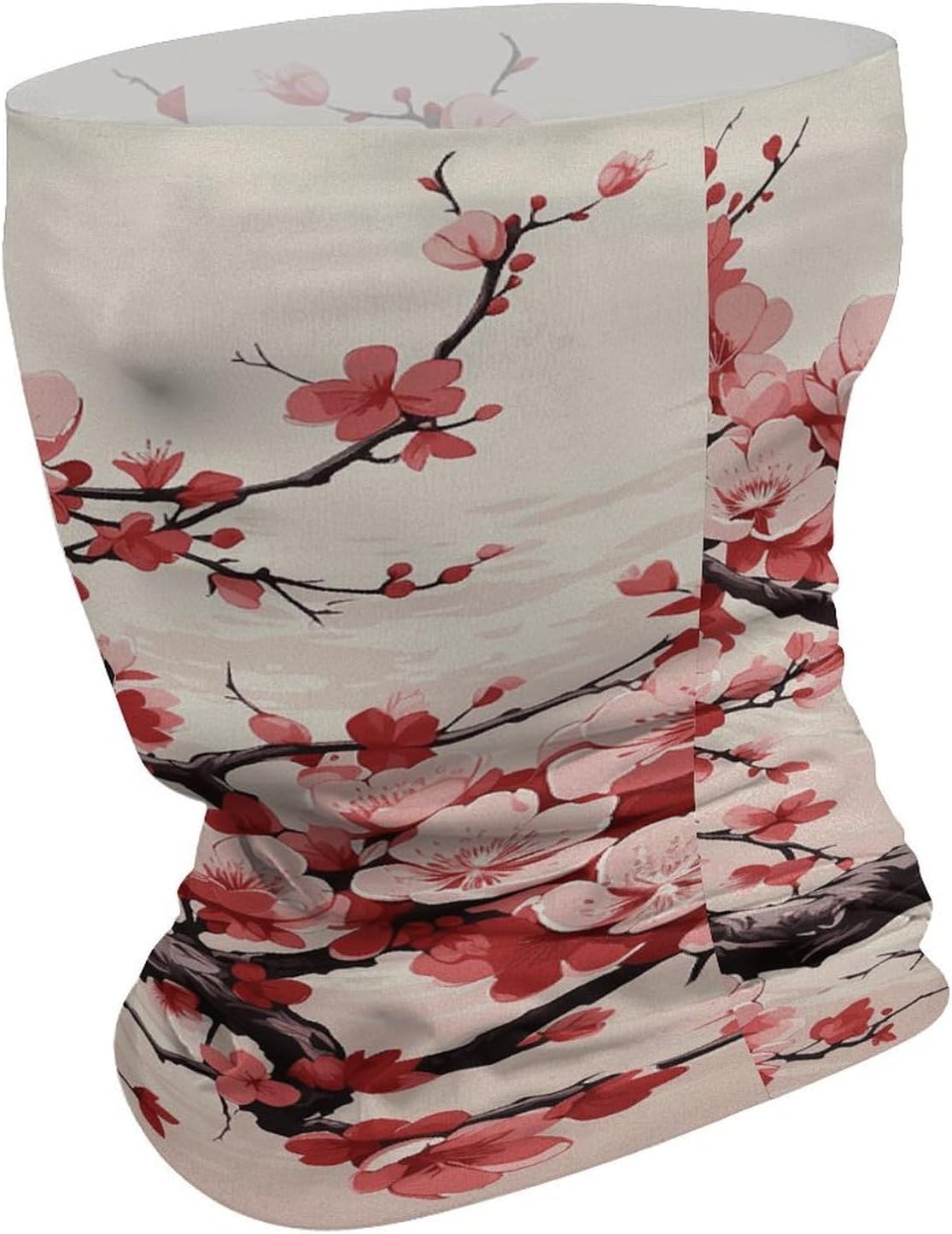 Japanese Floral Cherry Blossom Neck Gaiter Face Cover Scarf Breathable Sun Balaclava for Skiing Fishing Hiking Cycling