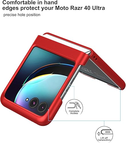 Miniatura 2 de Foluu Funda delgada para Motorola Razr Plus 2023, con 1 protector de pantalla interior suave de TPU Moto Razr Plus 2023, 1 protector de pantalla