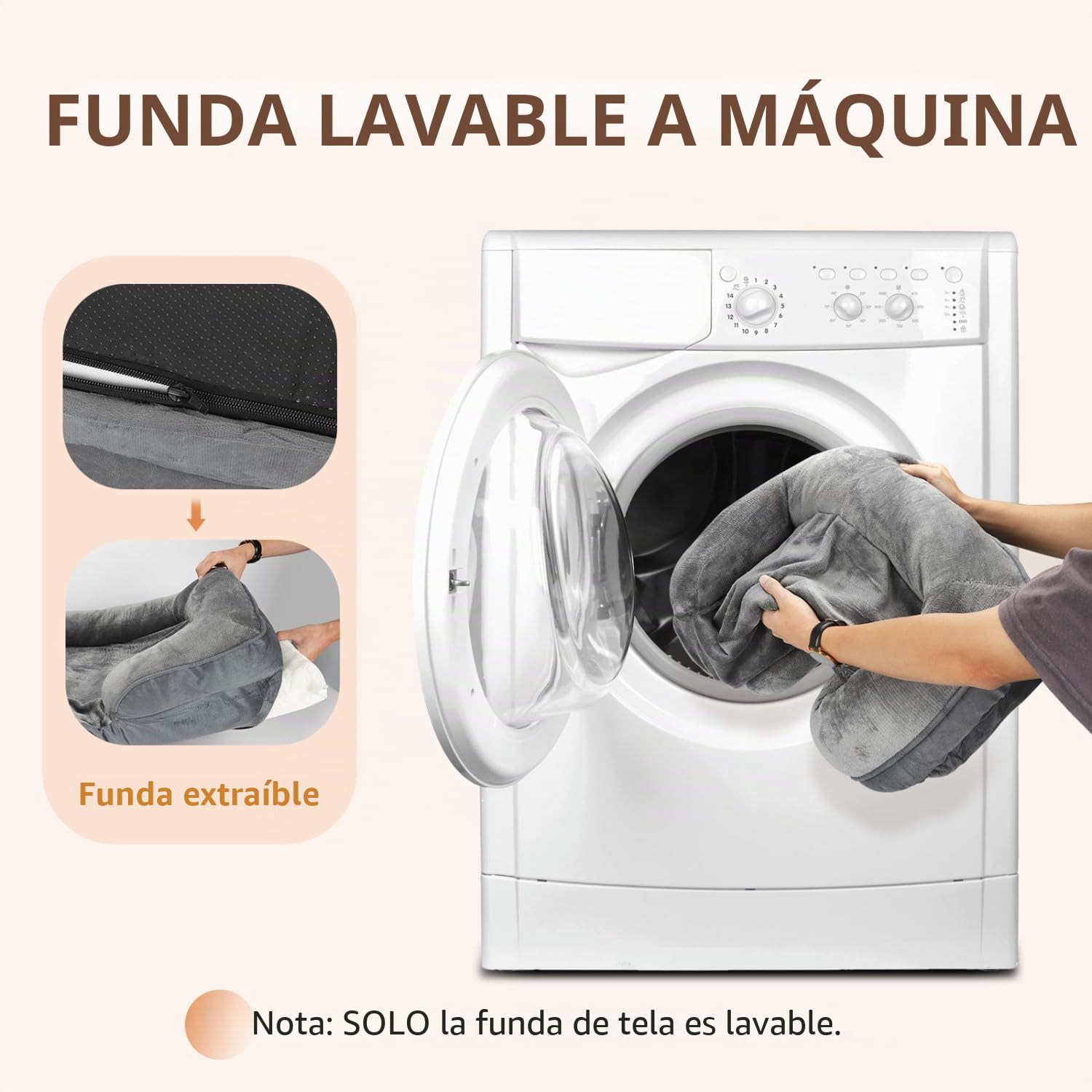 Nobleza Cama Perros Grande, 135x107x17cm, Sofá Perro con Espuma Viscoelástica, Cama Ortopédica Perros Lavable y Impermeable, Colchon Perro Medianos Desenfundable, Gris