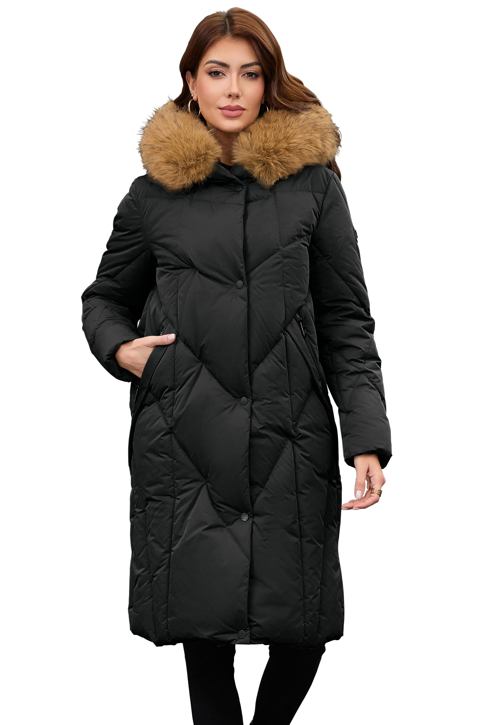PAPILLON D'OR WEAR YOUR WINGS Womens Long Puffer Coat