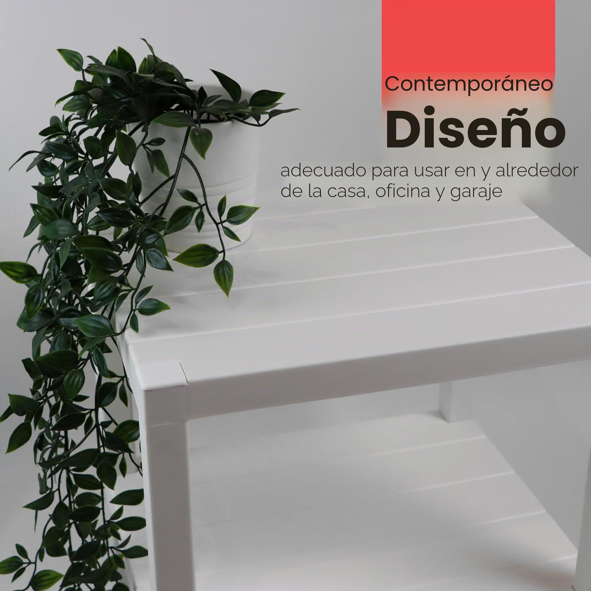 DIVCHI Mesa auxiliar de 4 niveles, mesita de noche, mesita de noche, mesita de noche, oficina, sala de estar, dormitorio, mesa de sofá pequeña y estrecha (blanco)