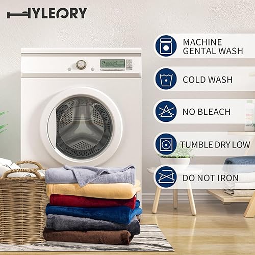 Miniatura 7 de Manta térmica eléctrica beige de 50 x 60 pulgadas, manta de franela de calentamiento rápido, 6 ajustes de calor de 9 horas de apagado automático,