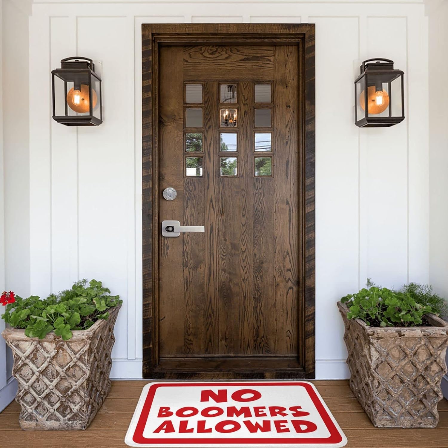 Home Door Mat No Boomers Allowed Mat Fall Decor Outdoor Bar Decorations for Man Cave(65X90CM)