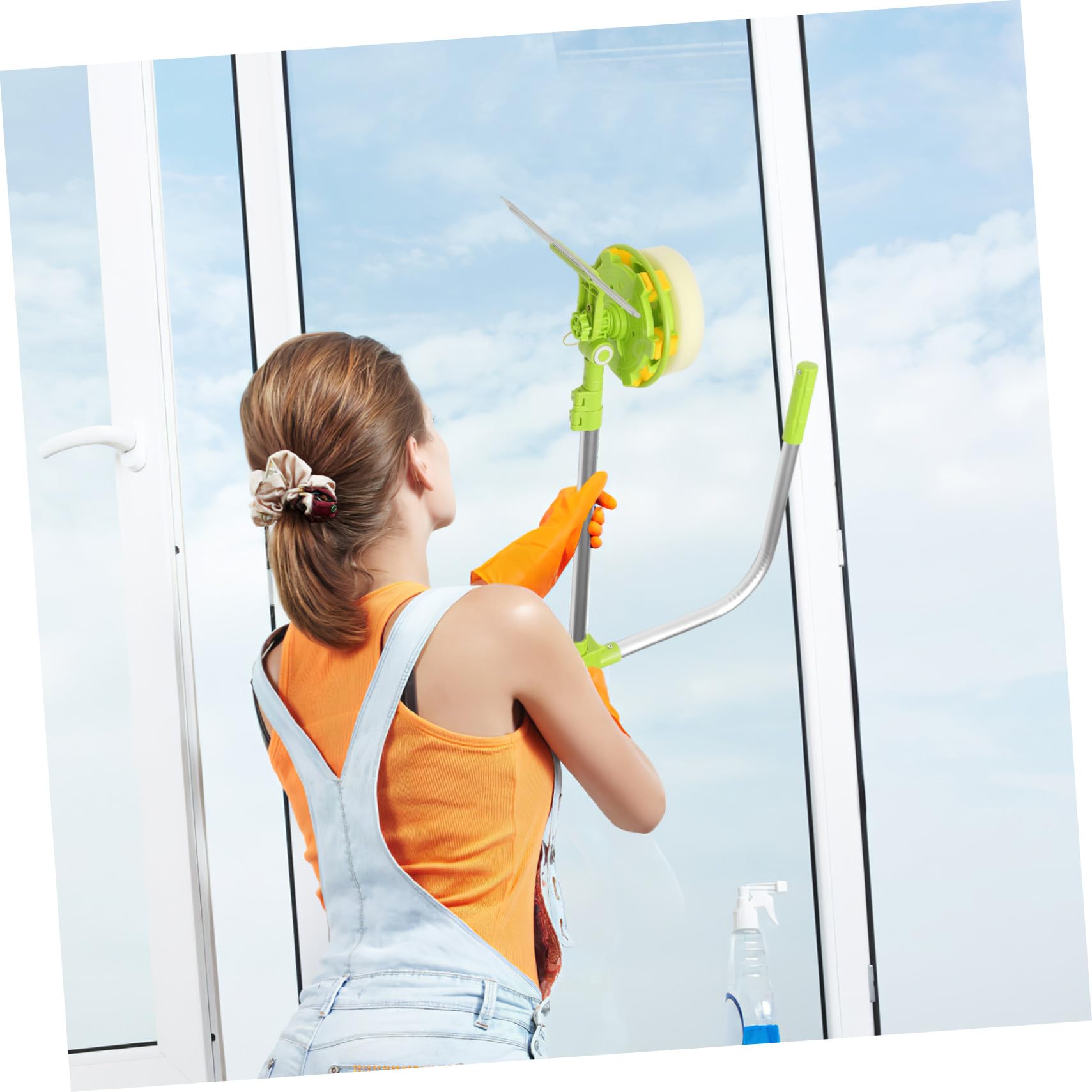 Homoyoyo Limpiacristales Telescópico De Gran Altura Kit De Limpieza para Ventanas Limpiador De Ventanas Rasqueta para Limpiar Cristales Pisos Altos