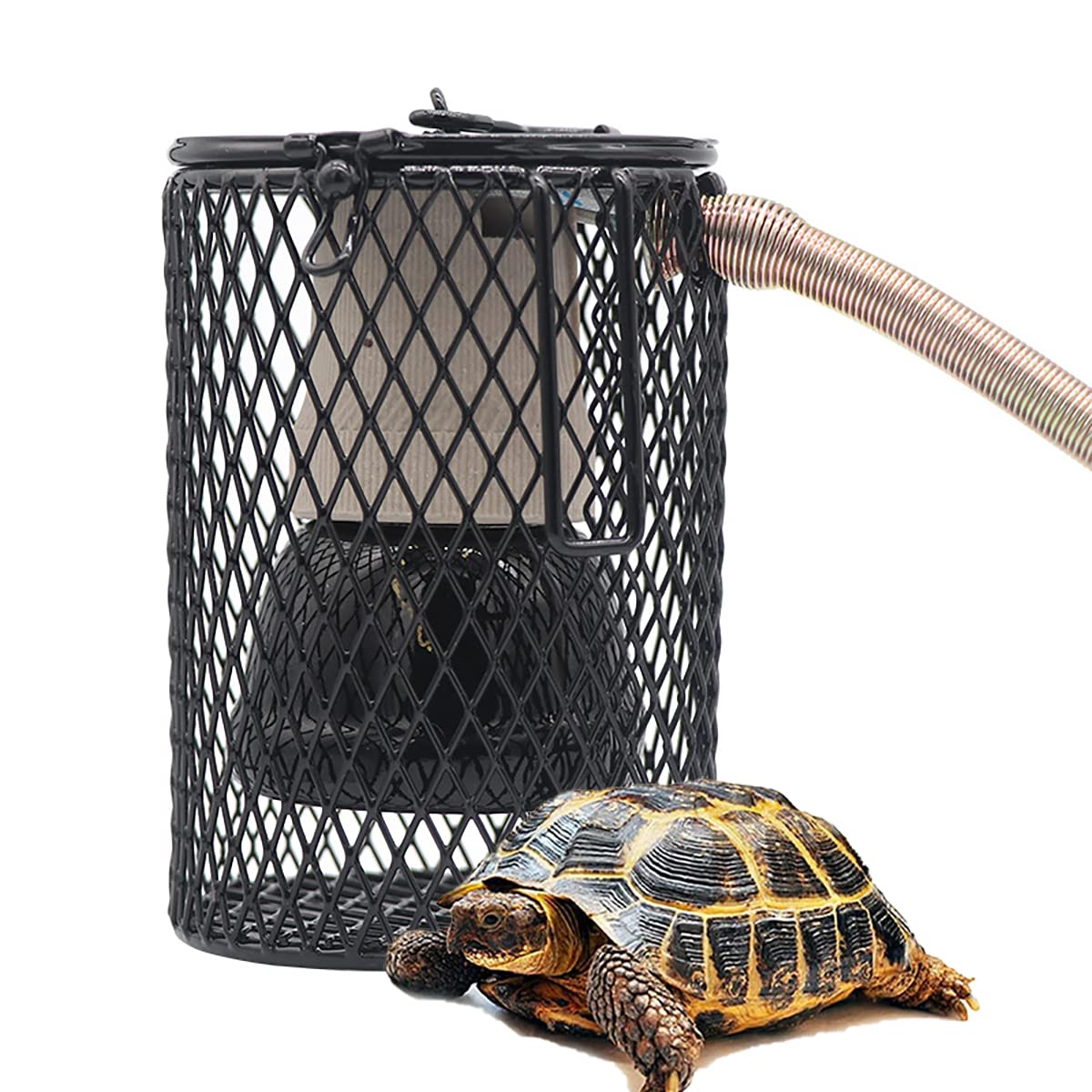 Lampe Chauffante pour Reptiles, Chauffage Lampe avec Abat-Jour Lampe Sécurité De Sécurité pour Animaux Compagnie Anti-Morsure, pour Perroquets, Lézards, Tortues,50W