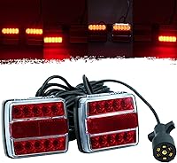 dreamdragon Magnetic LED Trailer Towing Light Kit - 12V 5-in-1 Brake Turn Signal Running Lights, 24ft Cable 7-Pin Plug, IP68 Waterproof for Trucks RVs SUVs